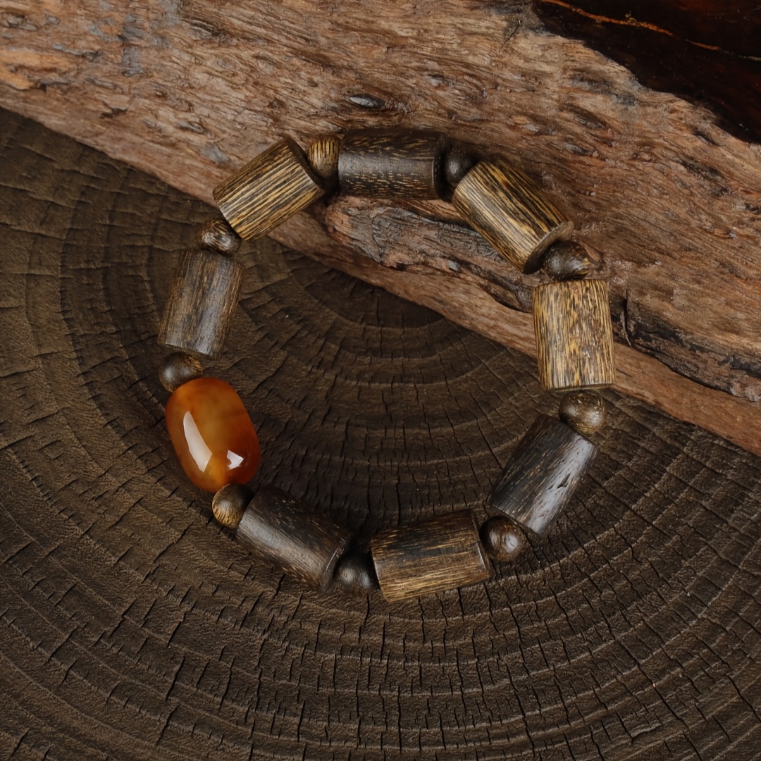 Handwoven Gourd-Shaped Incense Bead Bracelet