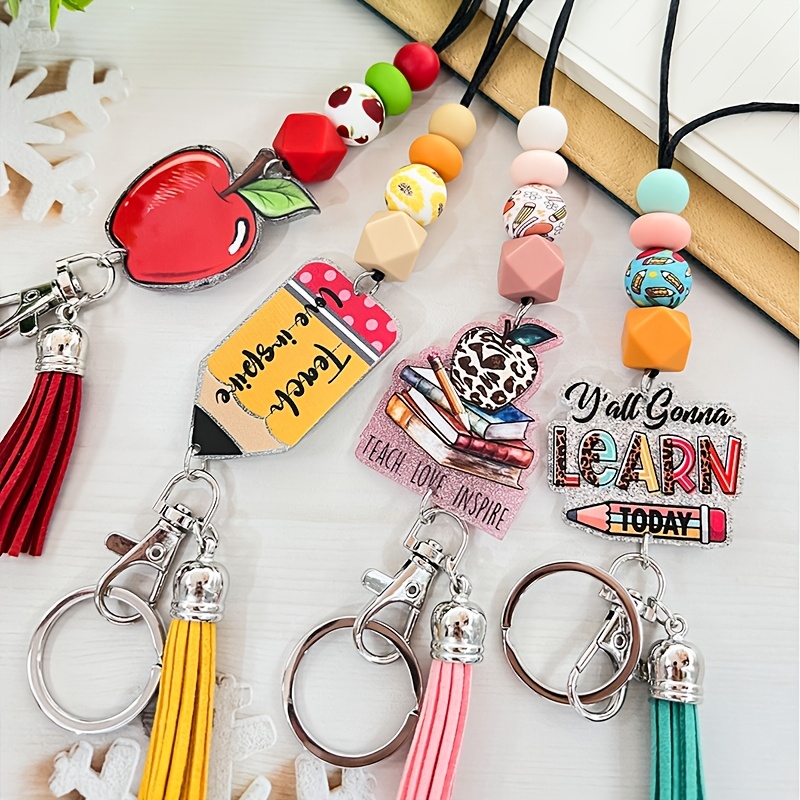 

1pc Teacher Appreciation Keychain - & Key - For Decoration, For & To