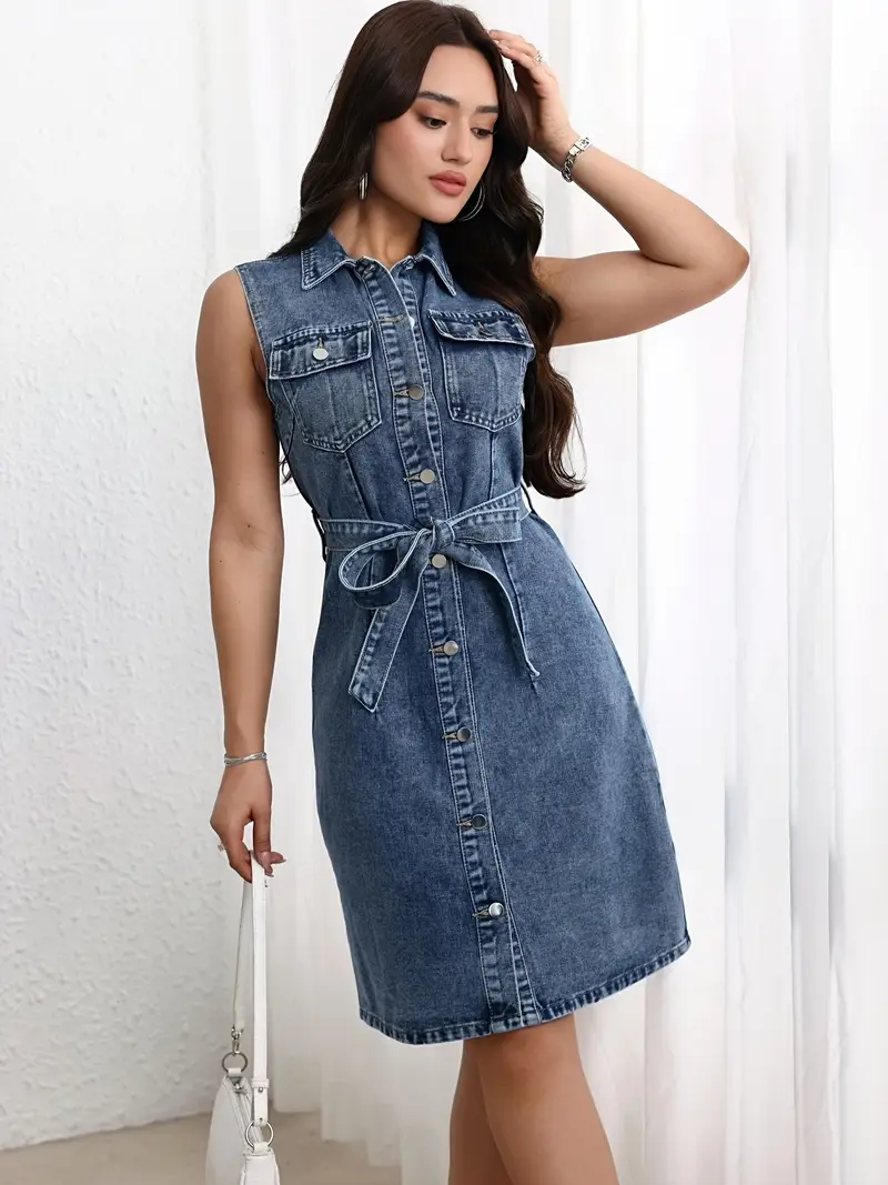 no sleeve denim dress Dokotoo Womens Fashion Casual Sleeveless Crewneck Western Jean Dress Cowgirl Outfits Country Plus Size Summer Outfits Denim Overalls for Women Mini Shift Jumper Dresses Ashleigh Blue S at Amazon Women's Adalynn Sleeveless Denim Mini Dress in Medium Wash by Fashion Nova Sleeveless Denim Dress | Gap
