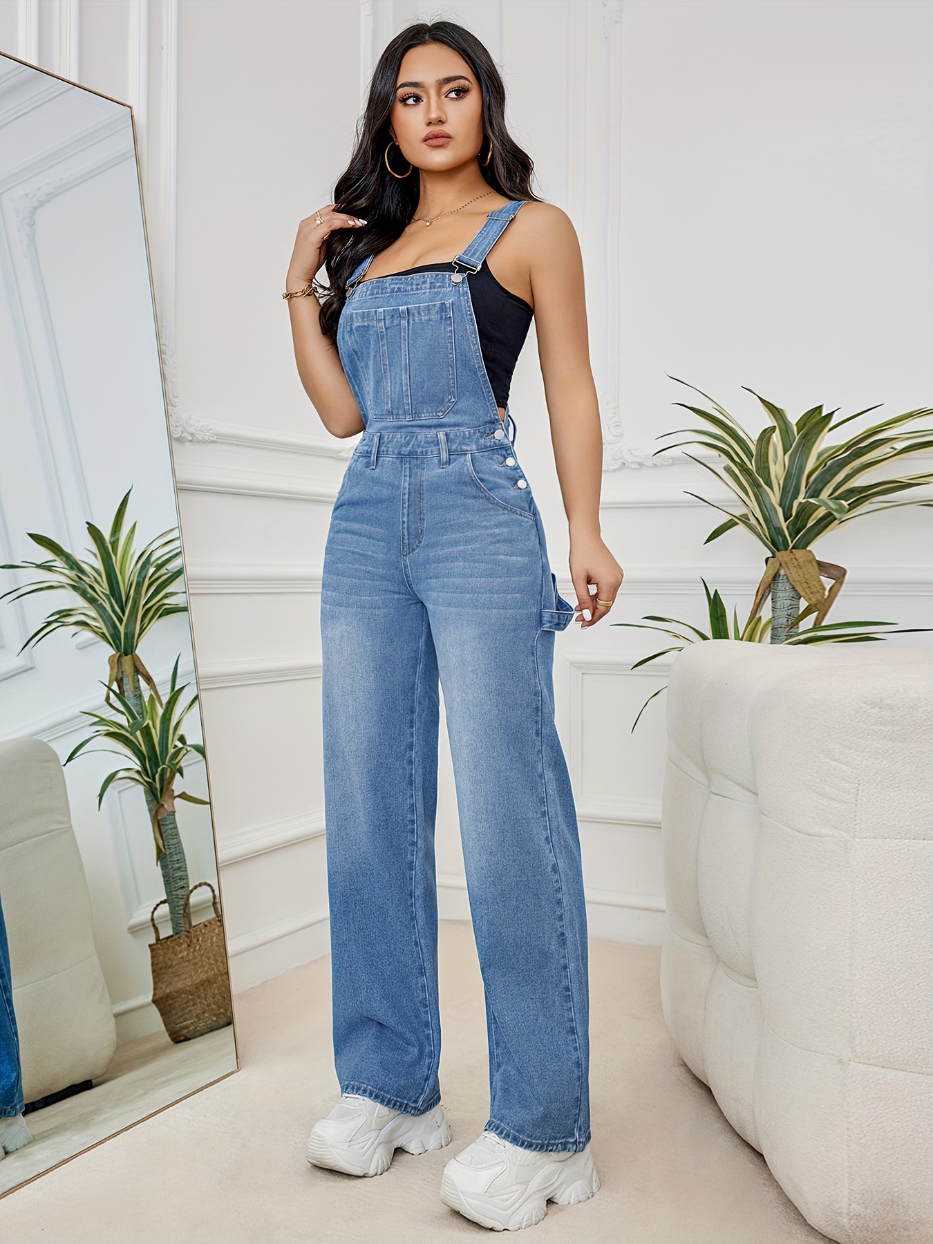 Vintage Denim Jumpsuit Women 2023 Summer Elegant Sleeveless Bandage Loose  Wide Leg One Piece Jeans Sets Overalls Romper H727