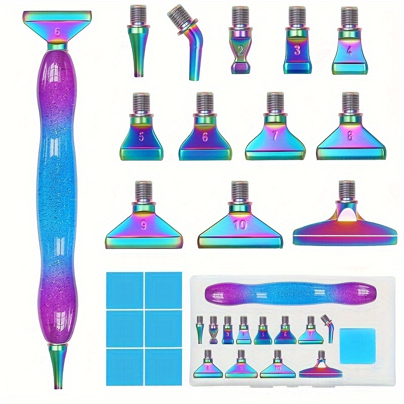 

Complete Diamond Painting Tool Kit With Alloy Point Drilling Pen, Threaded Metal Tip & Accessories - Ideal For Diy Mosaic Embroidery Art Projects