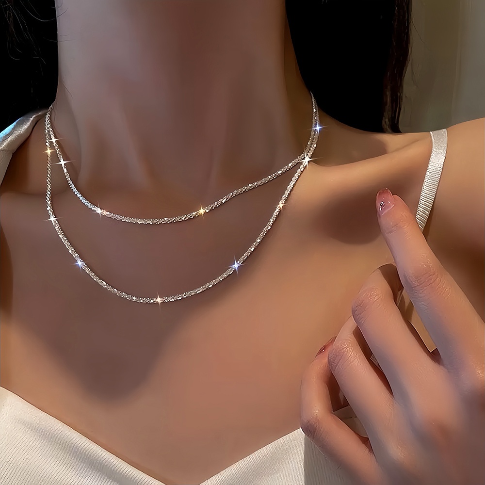 High-Quality Stainless Steel, Sparkling Minimalist Star Necklace for Men and Women - Father's Day Gift, Hot-Selling Trendy Classic Shimmering Celestial Chain