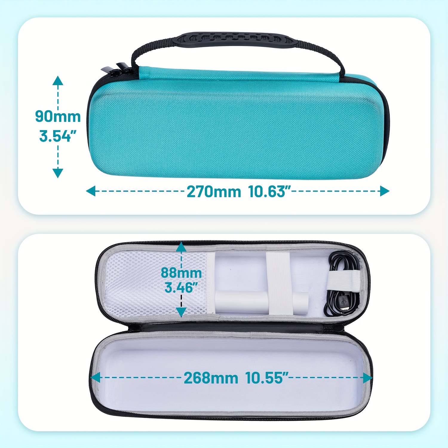 Étui De Transport Imprimante Photo Portable Xiaomi - Housse Protection Blanc Gris Foncé AONKE