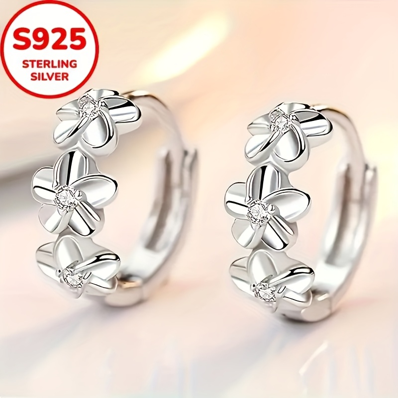 

S925 Sterling Silver Hoop Earrings- , Vintage Bohemian Style, & Gifts, Ideal For Valentine's Day & All