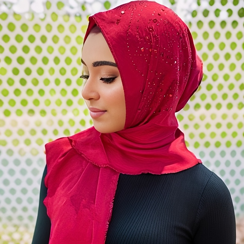 Ramadan Gifts Women Scarf Lightweight Arabic Headwear Gift Elegant Brown Chiffon Scarf Temu Oman