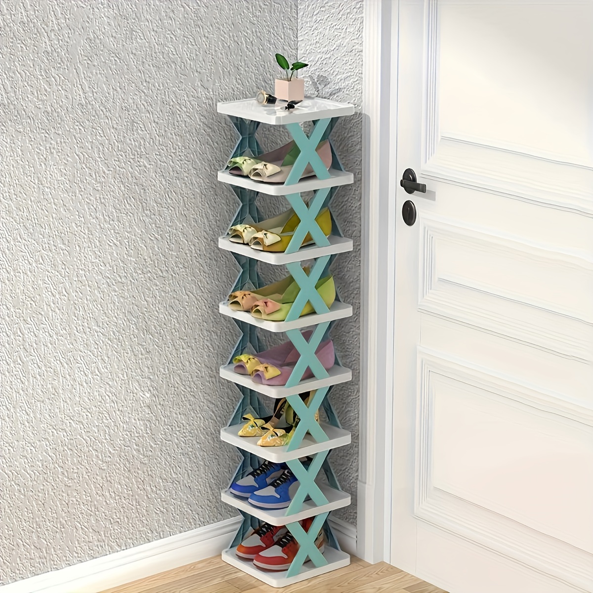 

1pc Space Saving Multi-layer Shoe Rack - Easy To Assemble, Stackable, Detachable Shoe Rack, Home Entrance, Hallway, Bedroom, Living Room, Home, Dormitory Space Saving Storage Device