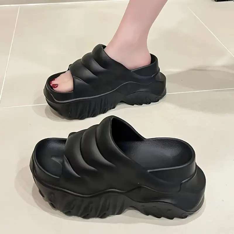 2025 new style womens summer fashion flip flops eva thick sole wear resistant open toe slip 3 colors black beige white lightweight for spring summer beach parties casual ideal holiday gift summer beach accessories party footwear durable footwear opentoe sandals party Product details 0