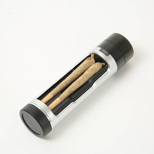 portable multi color and storage canister compact manual crusher with leak proof lid home outdoor use ideal for smokers sturdy construction