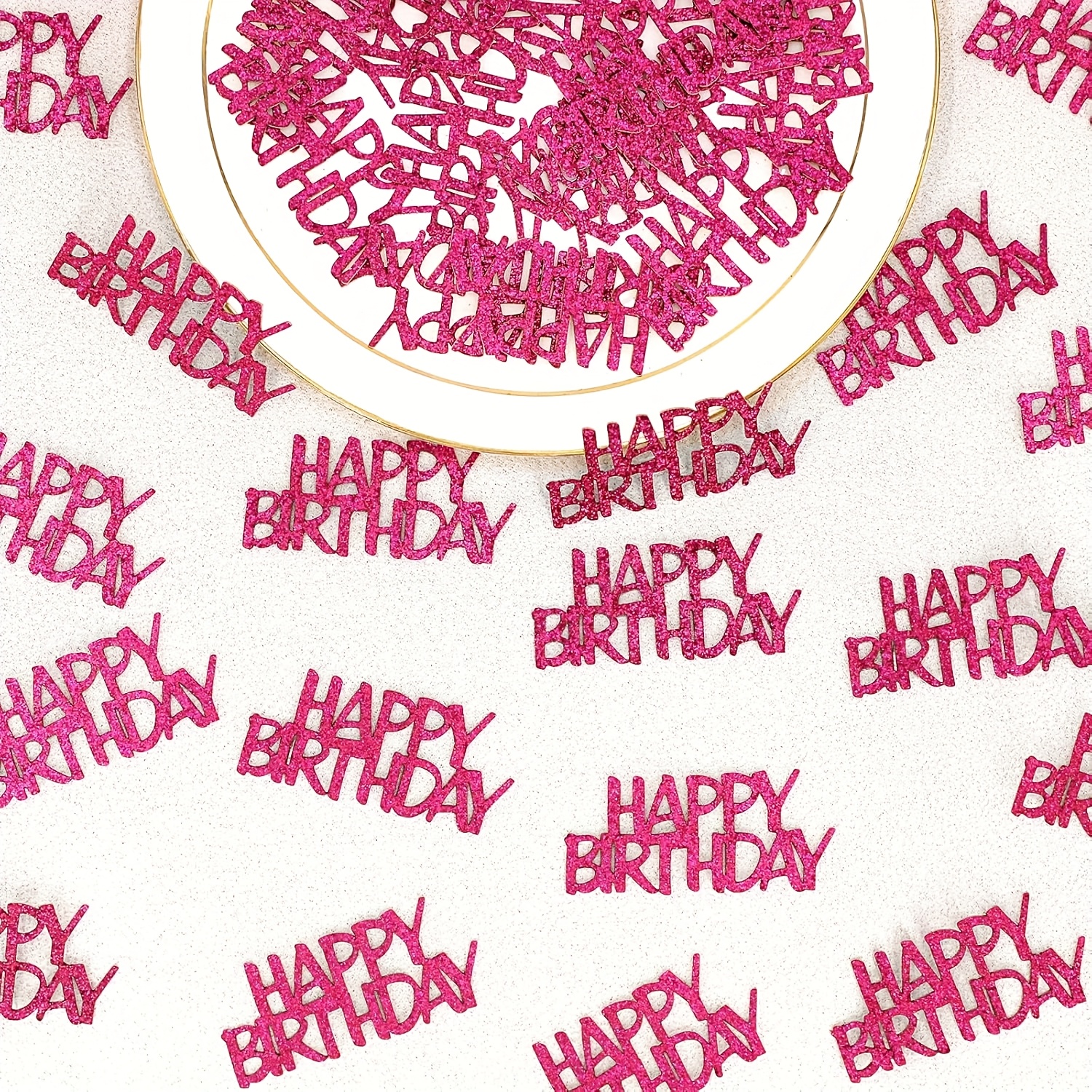 Image of A Set Of 120 Pink Birthday Celebration Decorations For Girls, Including Shiny Tablecloths And Assorted Items, Suitable For Adult Women, Birthday Anniversaries, Crafts, And Party Supplies