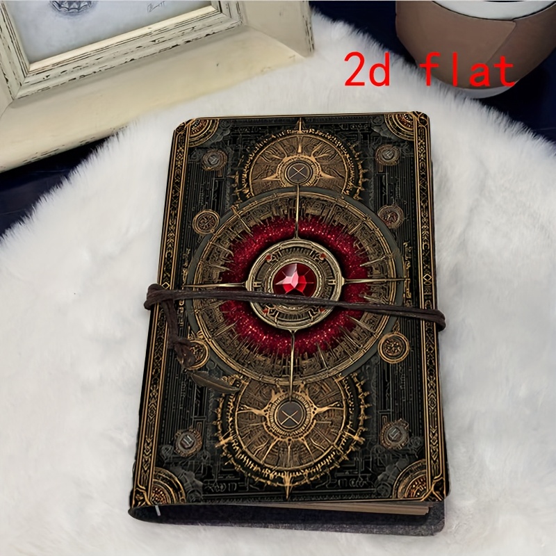 TEMU Édition Limitée A6, Cahier , Cadeau de Noël , Design Rare pour Cadeaux de Fêtes Spéciales avec Rouge, Engrenages et