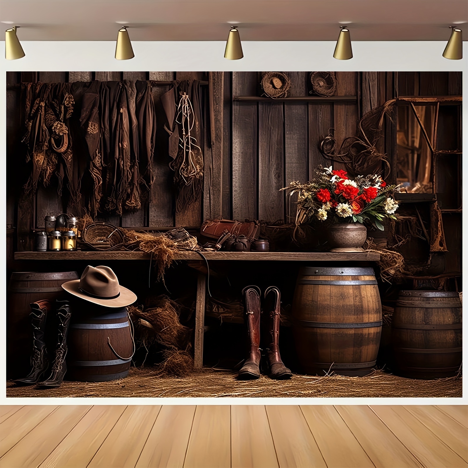 Old West Cowboy Photography Backdrop
