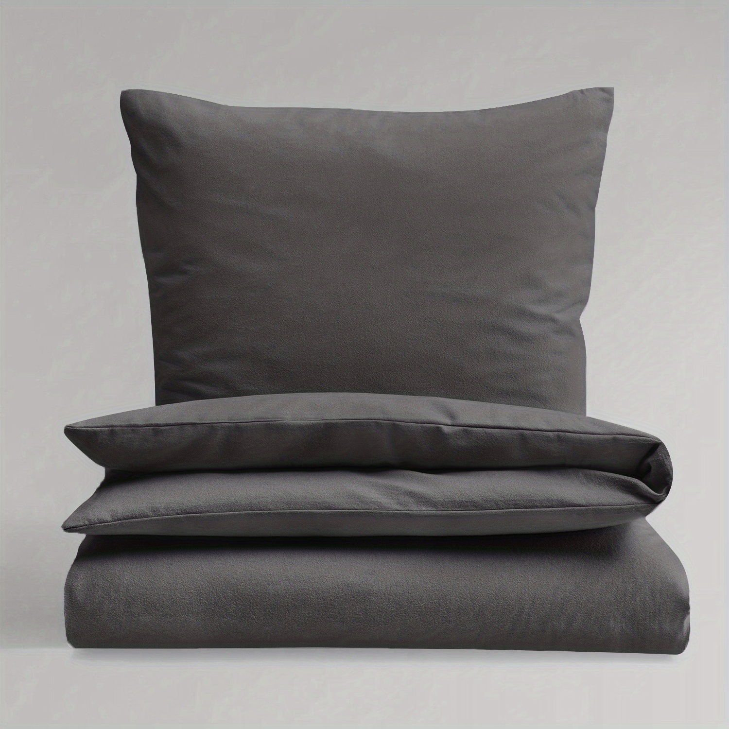 E-shop 4-teiliges 135 x 200 cm Bettbezug-Set, Feiner Biber-Bettbezug aus 100 % Baumwolle, Weihnachtsgeschenk, Maschinenwaschbar mit Reißverschluss,