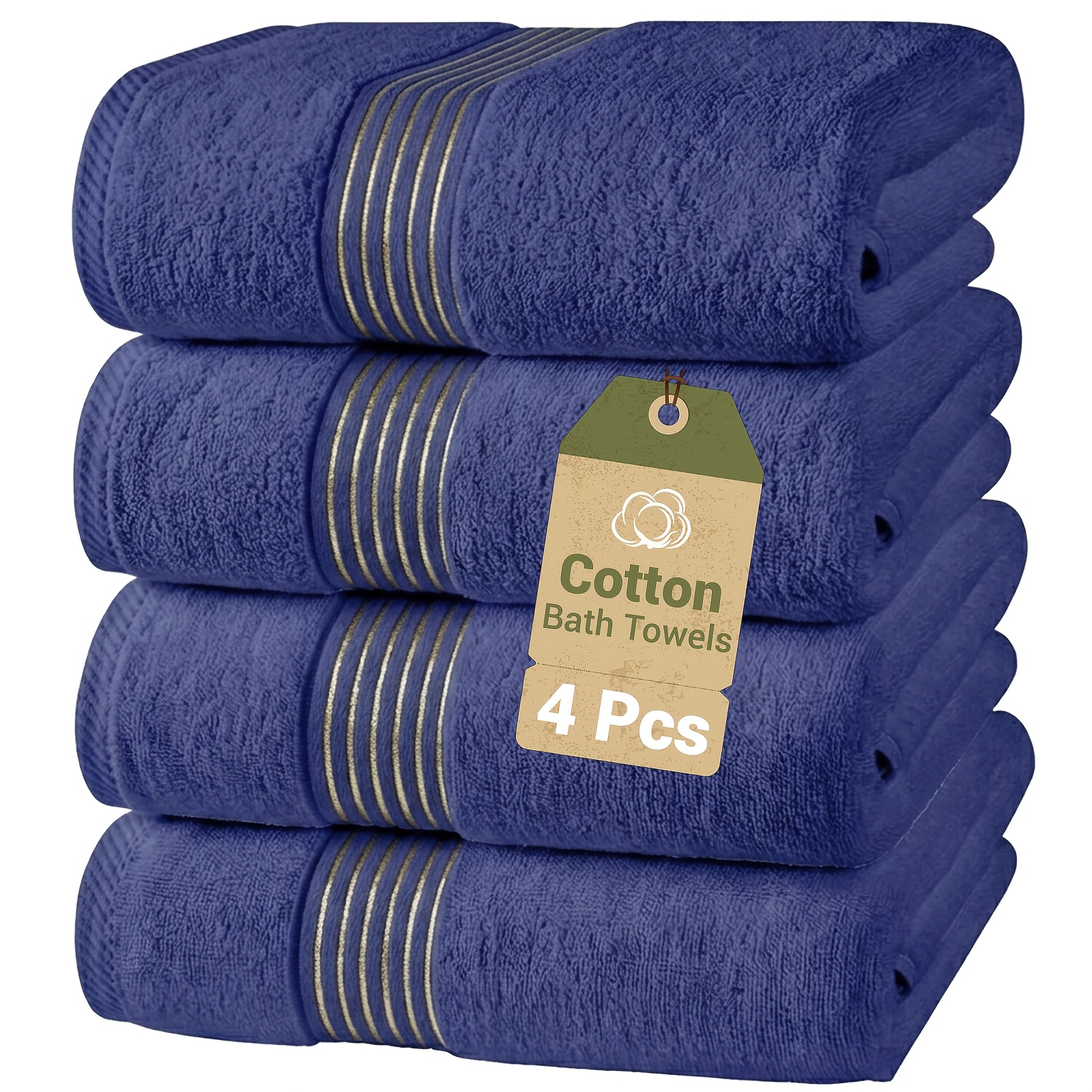 TEMU Quick Dry 4pcs Bath Towel, Ultra Soft High Absorbent Lightweight Plush Durable Towel, Skin-friendly, , 55"x28" Inches, This Oversized Bath Towel