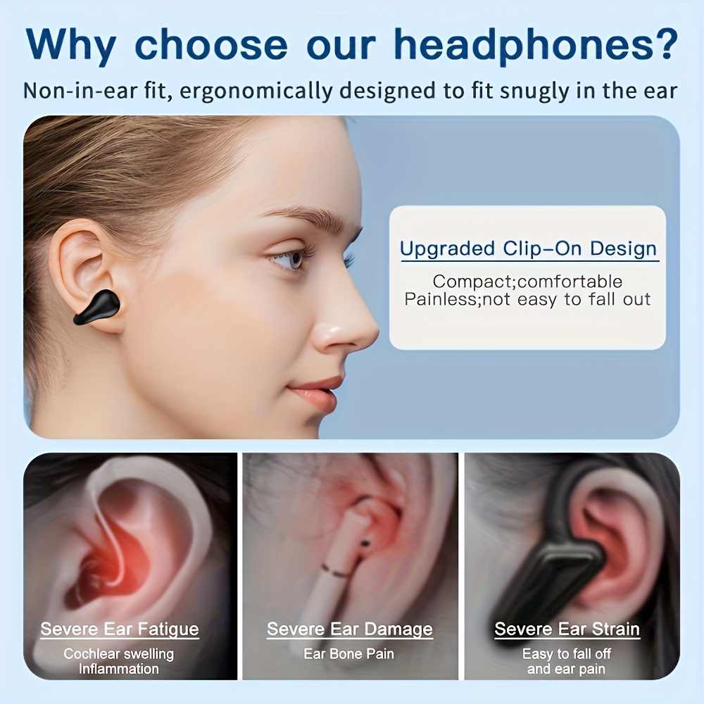 Truly Open Wireless Earbuds (Wireless 5.4 TWS), Experience 360° Ambient Awareness & All-Day Comfort. Secure Open-Ear Fit for Sports/fitness. Advanced ENC Delivers Crystal-Clear Calls. Intuitive Touch Control. LED Digital Charging Box with Real-Time Power + Long Standby. Hi-Fi Sound for Music/gaming/calls. Wireless 5.4 Ensures Ultra-Stable Low-Latency on IOS/Android. Perfect for Travel, Business Commutes, Outdoor Adventures, and Focus Sessions. Engineered for Active Lifestyles., High 8 Truly Open Wireless Earbuds (Wireless 5.4 TWS), Experience 360° Ambient Awareness & All-Day Comfort. Secure Open-Ear Fit for Sports/fitness. Advanced ENC Delivers Crystal-Clear Calls. Intuitive Touch Control. LED Digital Charging Box with Real-Time Power + Long Standby. Hi-Fi Sound for Music/gaming/calls. Wireless 5.4 Ensures Ultra-Stable Low-Latency on IOS/Android. Perfect for Travel, Business Commutes, Outdoor Adventures, and Focus Sessions. Engineered for Active Lifestyles., High - Image 8