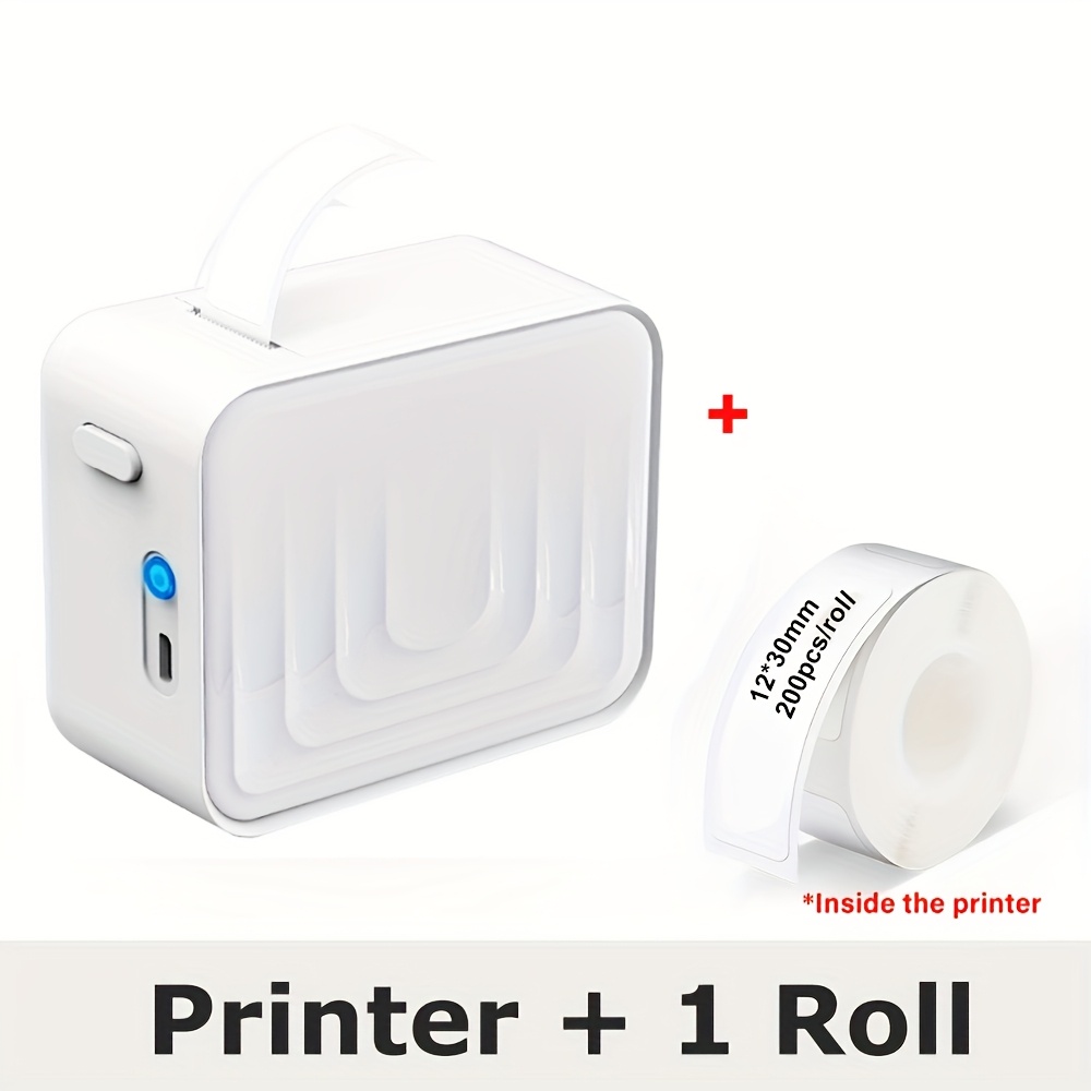 Marklife M1 Portable Thermal Printer Compatible For &, Inkless Operation With 1 Roll Label, Mini Printer For Smartphones, 10 App- Mobile Labeling Device