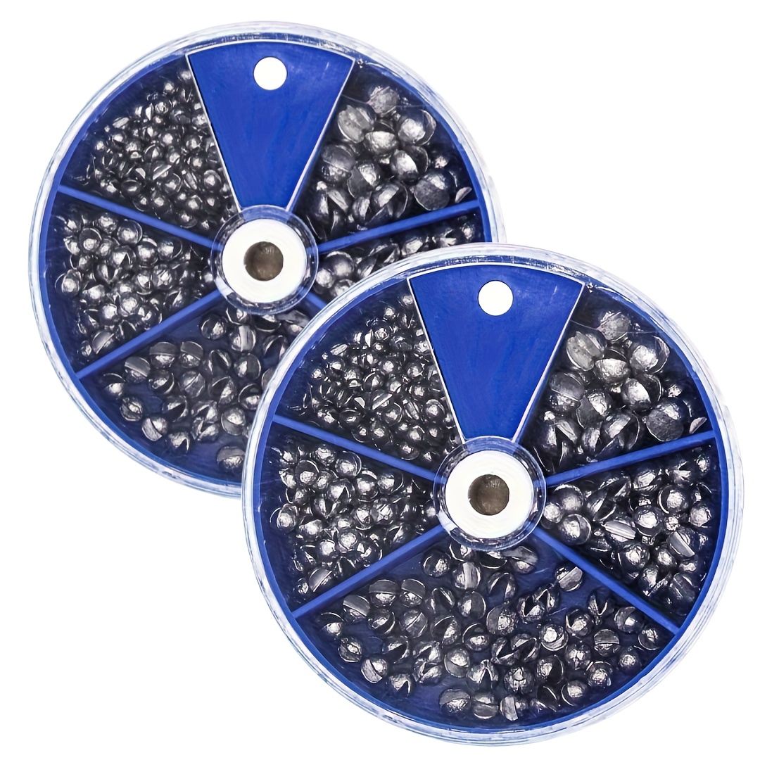 2-pack Of Sinkers, 5 Sizes, 60g Round Split Fishing Weights, Detachable Fishing Sinkers, Essential For Fishing