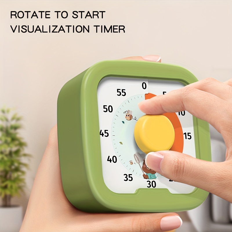 

Timess Visual Simulation Timer, 3-color Countdown Clock, Silent Cartoon Pattern, Children's Learning And Management Timer