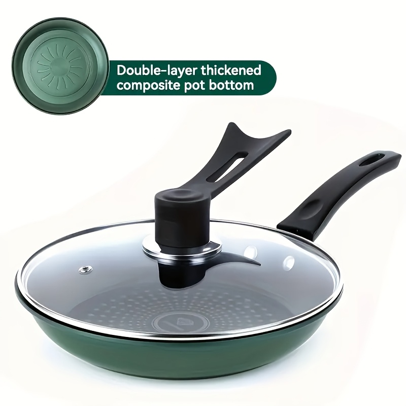 TEMU 1pc 9.45-inch Skillets With , Pan, Suitable For Steaks, Pancakes, And Stir-frying, Compatible With Induction Stoves And Gas Stoves, Modern