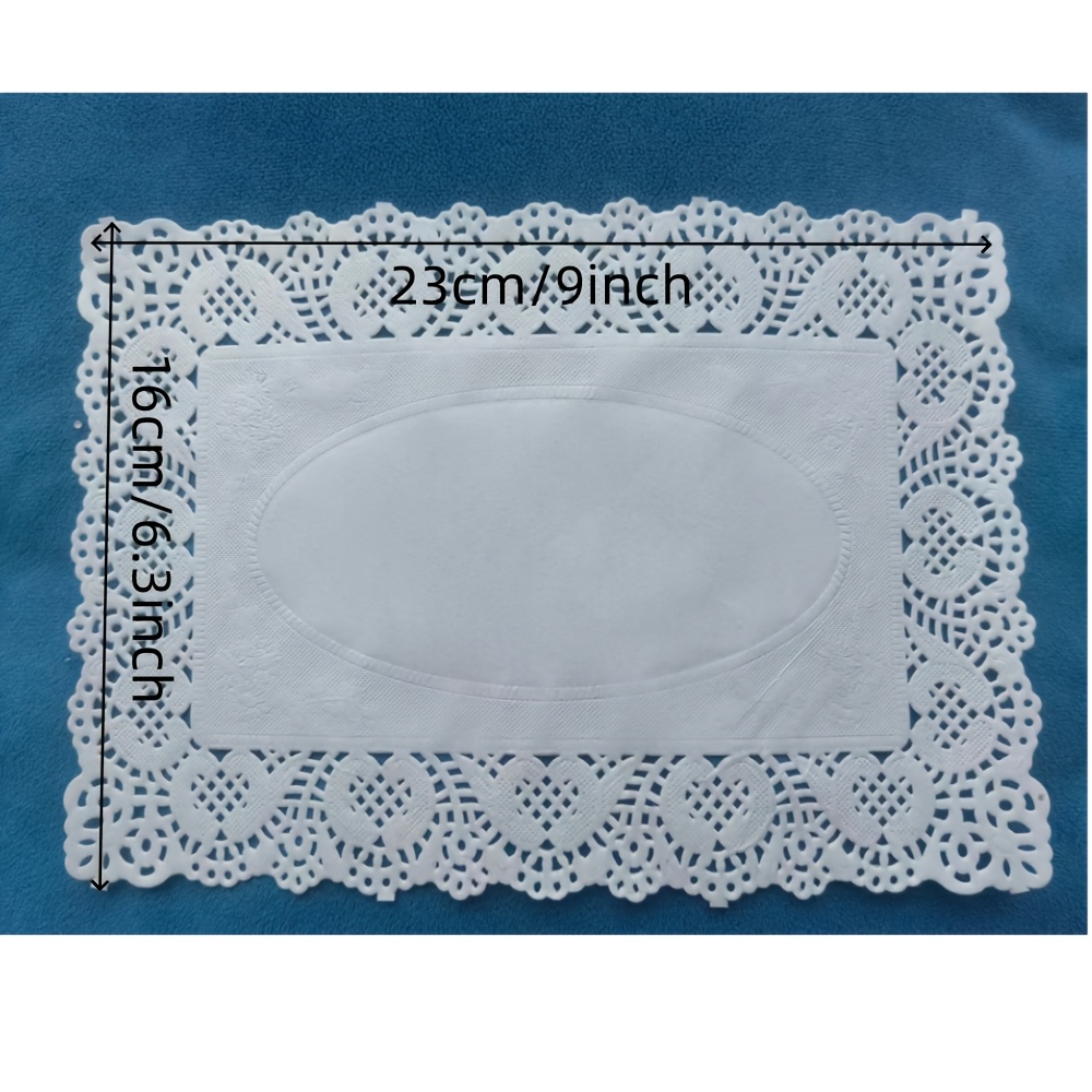 TEMU 150pcs Assorted Sizes White Lace Paper Placemats | Decorative Lace Texture, Universal, Disposable & Table-protective | For Weddings, Valentine's