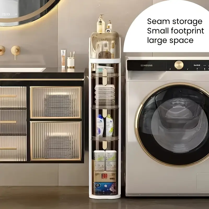 armário de armazenamento de 3/4 nível com de visualização - sem instalação requerida. organizador de casa de banho, cozinha, sala e quarto com design de . de armazenamento e durável. detalhes 2