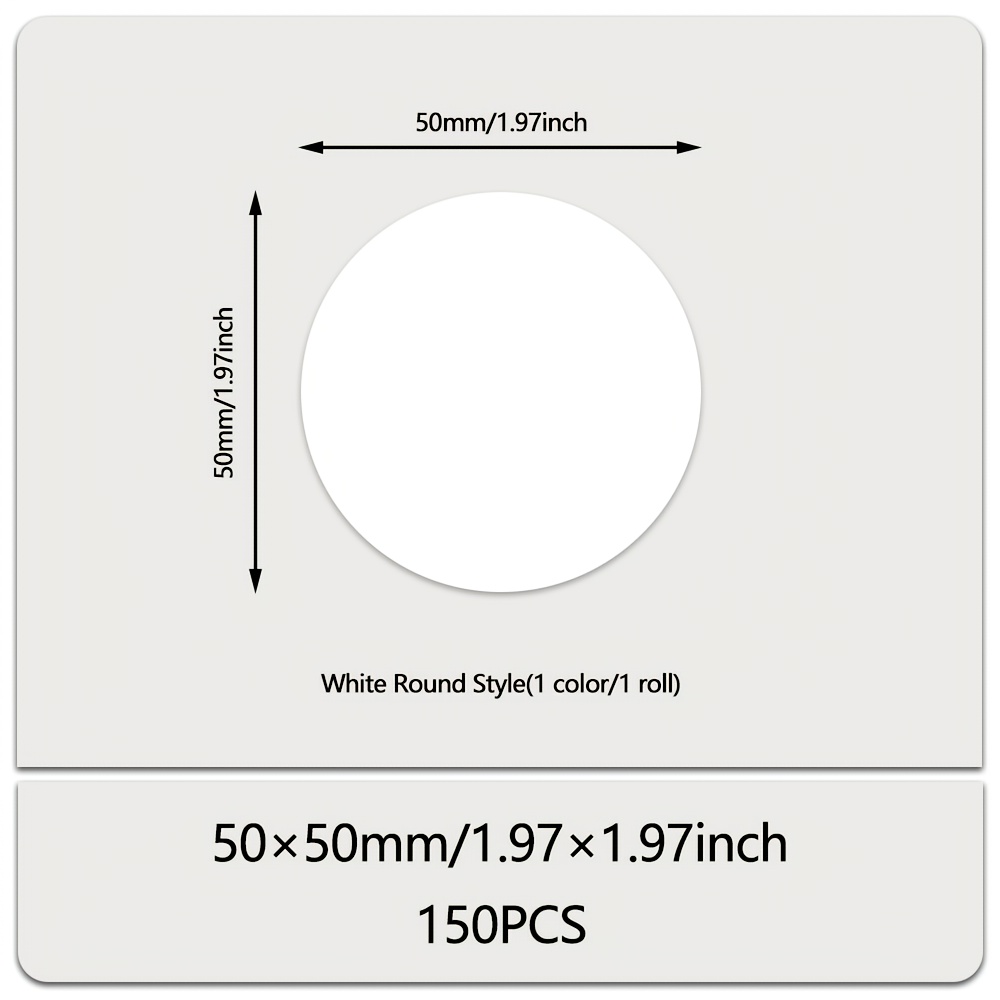 TEMU Marklife 50 X 50Mm Adesivi Rotondi Termosensibili Autoadesivi per Logo, Etichette per Barattoli, Etichette Identificative - Compatibili con P50,