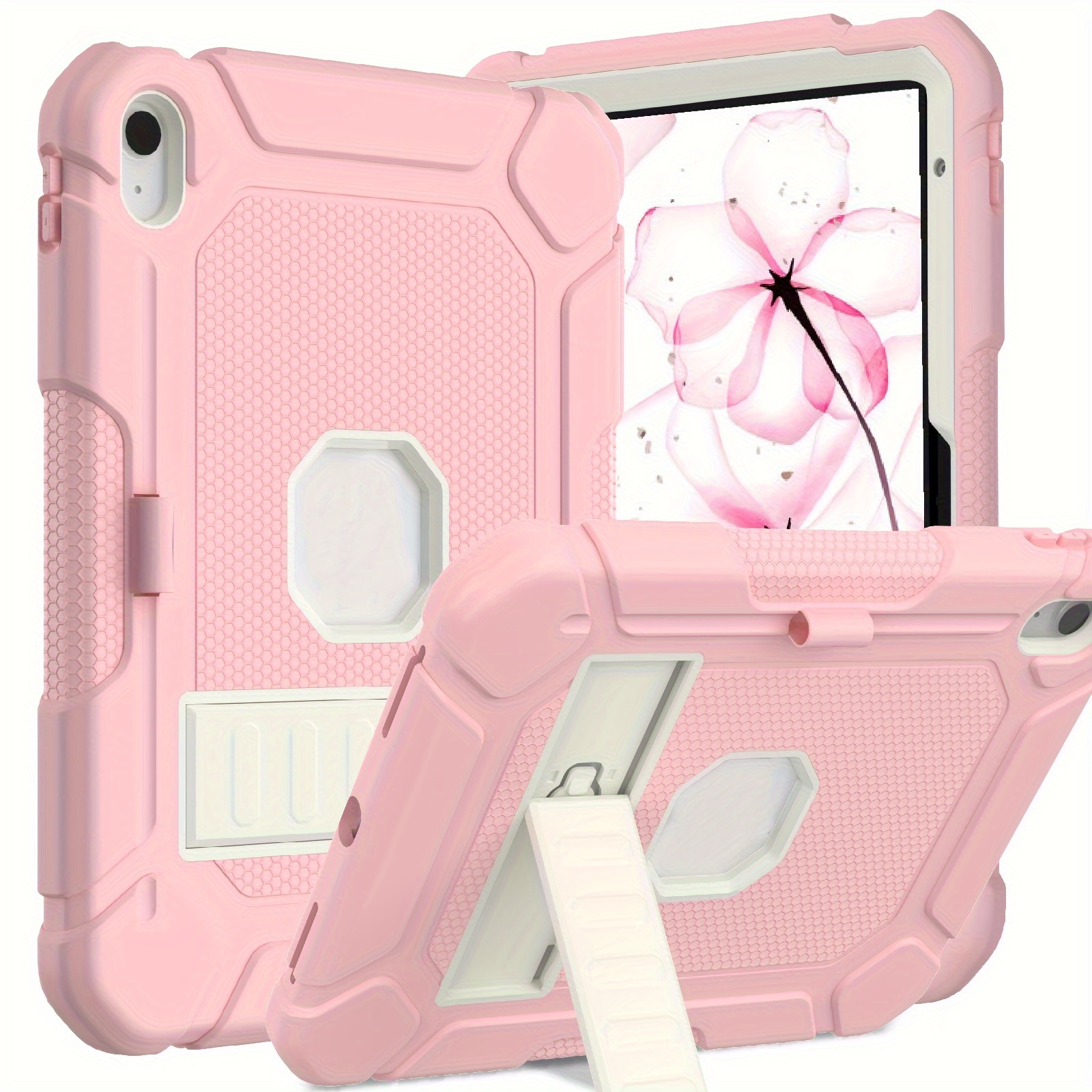 

10.9 Inch 10th Generation 2022 Holder Model Zj05-802, Pink Silicone + Pc + Holder