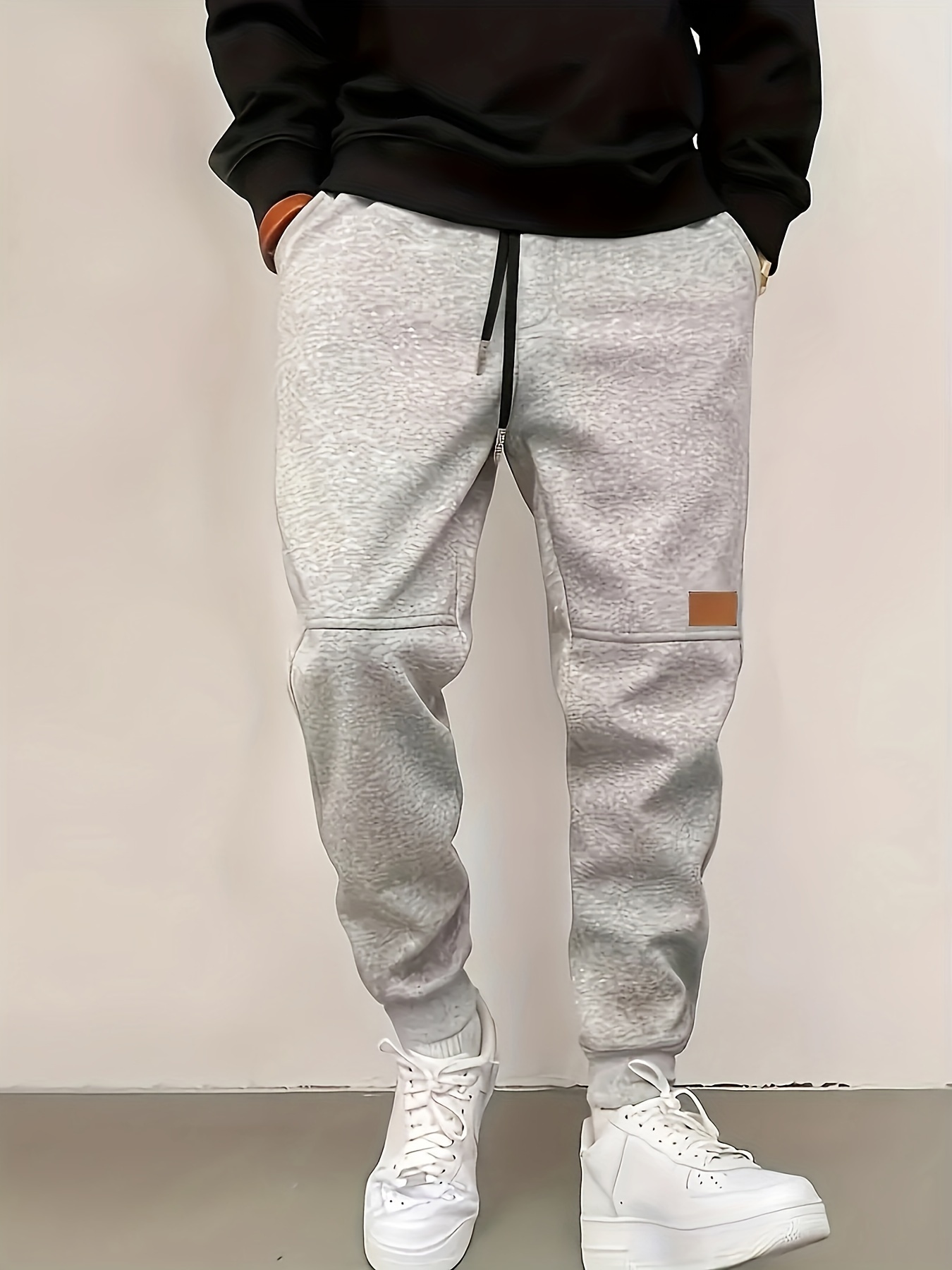 men s fleece lined joggers casual stylish athletic Temu