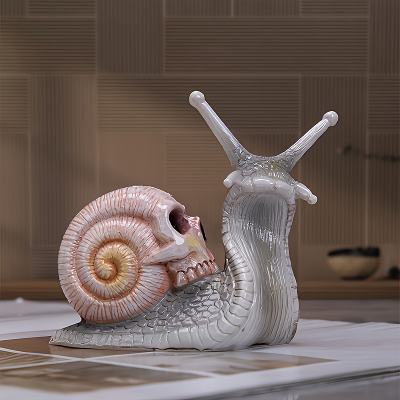 Image of 1pc Snail Shape Home Decorative Ornaments, Suitable For Home Decoration, Garden Decoration, Outdoor Decoration, Indoor Decoration And Outdoor Gifts