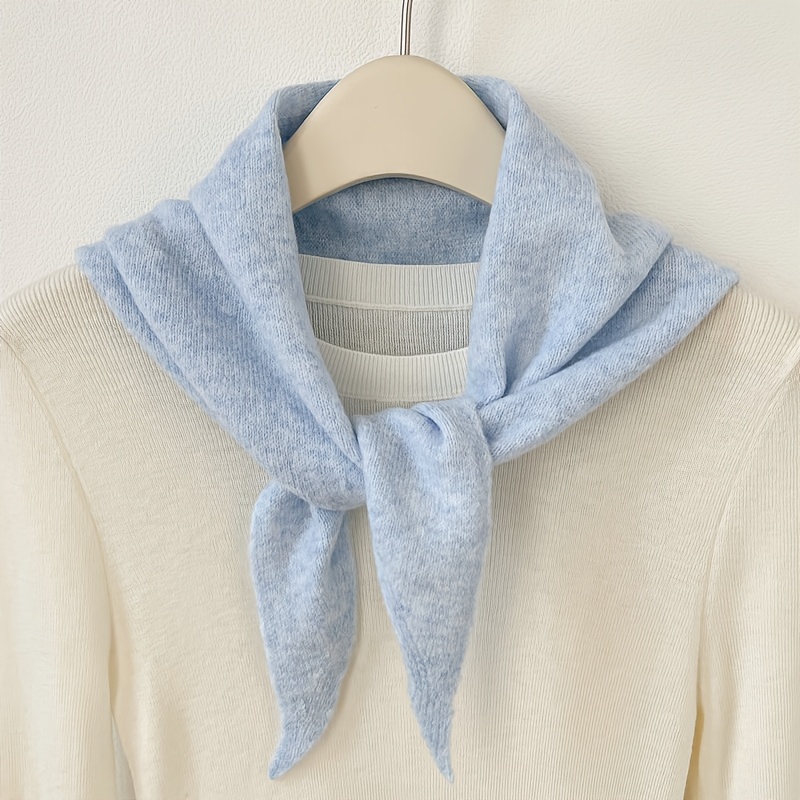 Solid Color Triangle Shape Scarf, Warm Touch & Clean Cut