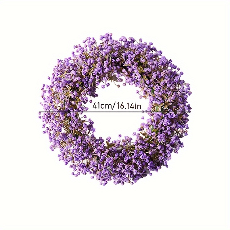Image of 1pc Artificial Hanging Wreaths For The Front Door Holiday Decoration Wreaths Used For Indoor-outdoor Parties And Christmas, Family Rooms, Wedding Decorations, Valentine's Decorations