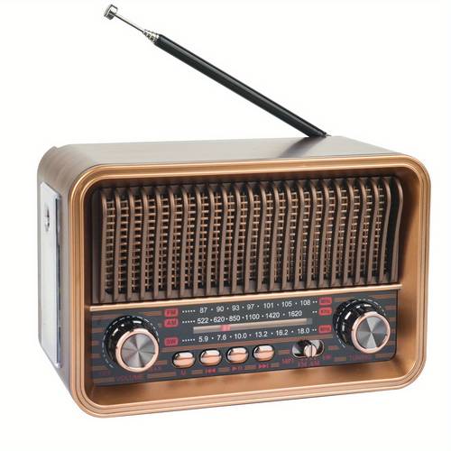 retro style speaker 30btl portable mini speaker usb player tf rechargeable battery portable speaker am fm sw 3 band radio led light portable speaker outdoor speaker parties and gifts