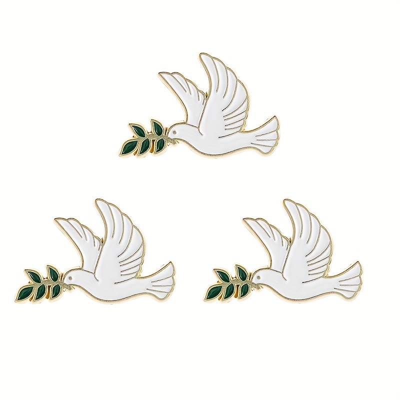 3pcs Peace Brooch Pin Animal Brooch Metal Badges Backpack Clothing Accessories Gifts For