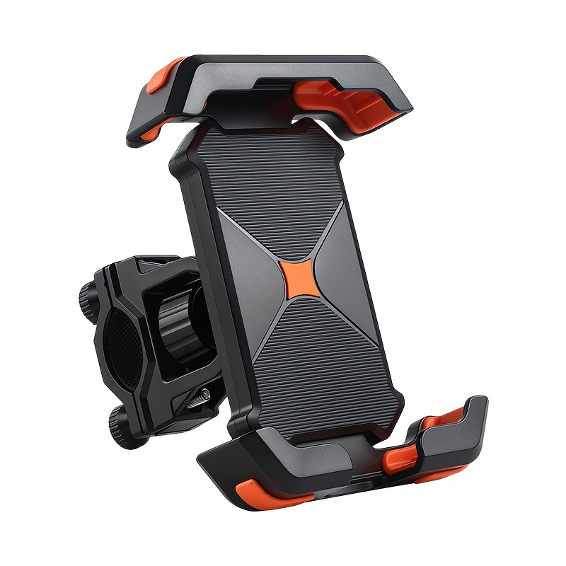 TEMU Motorcycle Bike Phone Mount - [no Camera Blockage] Bike Cell Phone Holder Clamp, Bicycle Scooter Handlebar Clip, For Iphone 17 16 15 14 Pro Max,