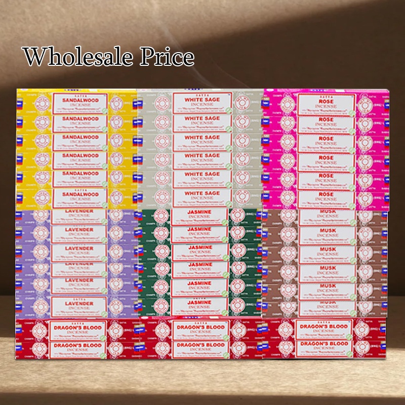 TEMU Indian Incense Sticks 42 Boxes/630g Incense Sticks Natural 7 Scents (sandalwood, , Jasmine, Lavender, Rose, Musk, ) Natural Handmade Incense