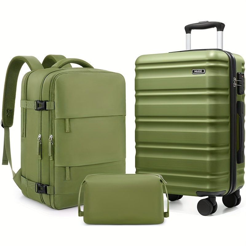 TEMU 3pcss Luggage Set, Including -inch Boarding Case With Swivel Wheels, A Pc Luggage Set, With A And , A Durable Boarding Case, And 's Travel