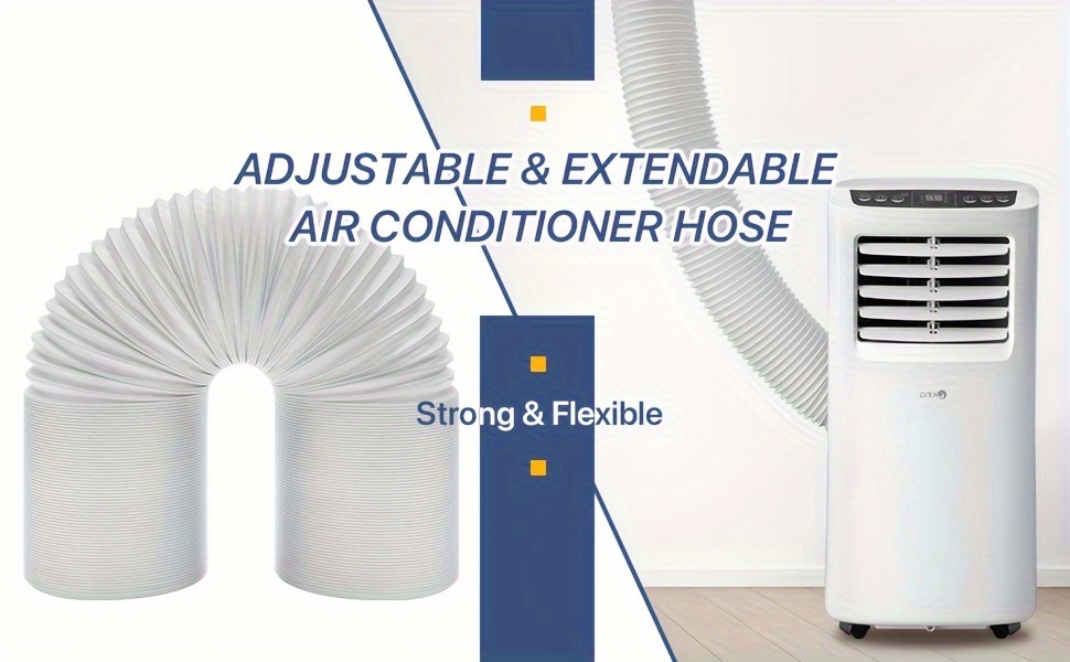 1pc universal portable air conditioner exhaust hose 5 9 diameter iron polypropylene construction fits most ac units   no electricity needed   in multiple lengths up to 59 or 79 details 0