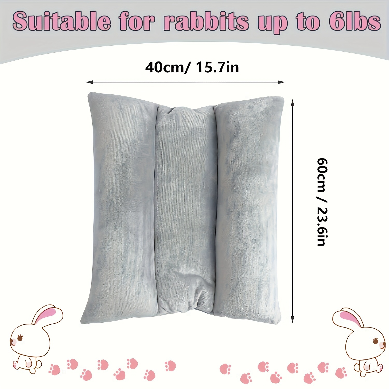 1pc Thickened Hug Quilt Large Rabbit Bed Plush Cushion Rabbit Cage Indoor Velvet Pad