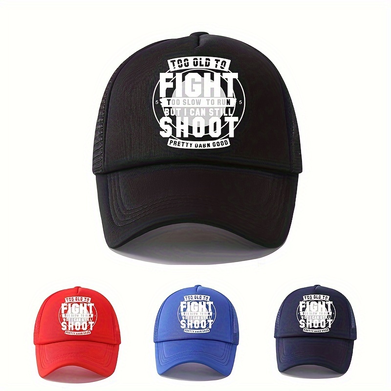 1pc Fight Shoot Print Mens Baseball Outdoor Sports Hat Mens And Womens Mesh  For Spring And Summer - Jewelry & Accessories - Temu