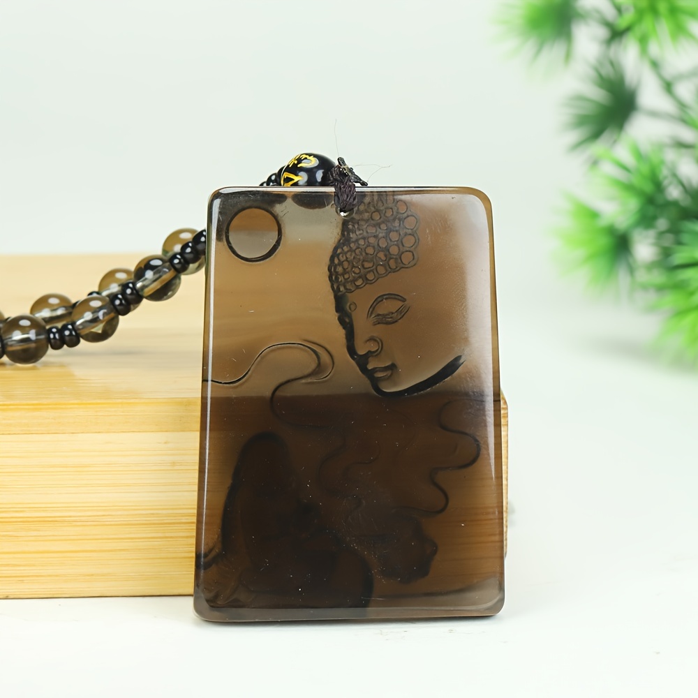 Men's & Women's Natural Ice-Type Obsidian Pendant Necklace