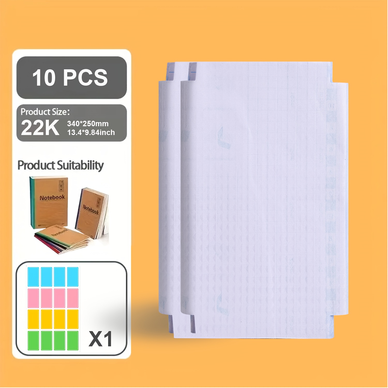 TEMU Lot de 10/30 pochettes de livre + étiquette nominative, disponibles en tailles, film de autocollant transparent pour livres, housse de adhésive