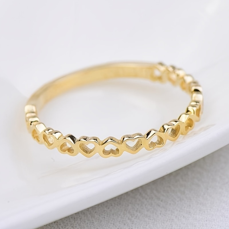 Golden Plated Heart Ring for Her