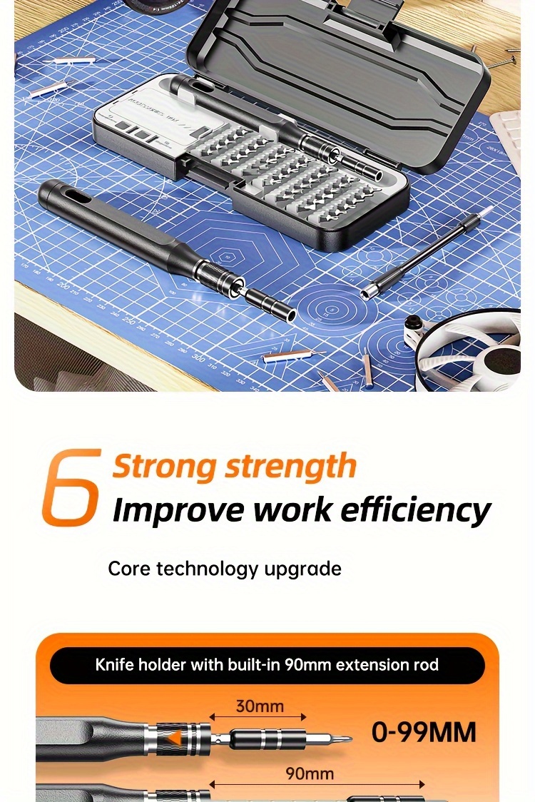 38 in 1 precision screwdriver set anti     alloy tips for glasses watches phones hex     ideal for office diy projects details 1