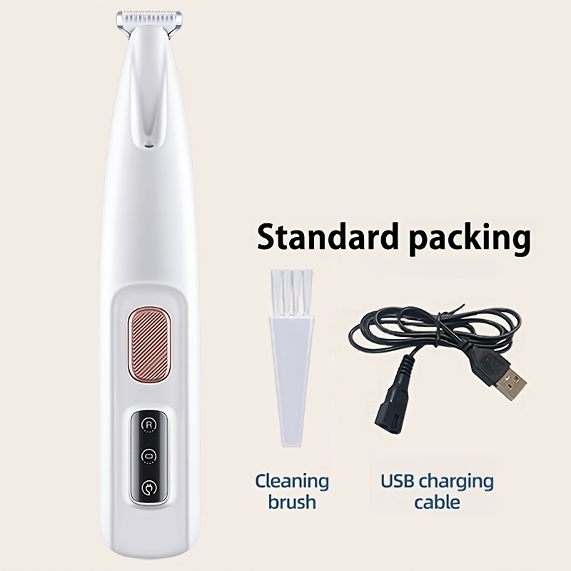 Image of 1 Pet Grooming Clipper, Usb Rechargeable Dog Paw Trimmer With Led Light, Multi-functional Pet Hair Clipper Suitable For Paws Eyes Ears Face