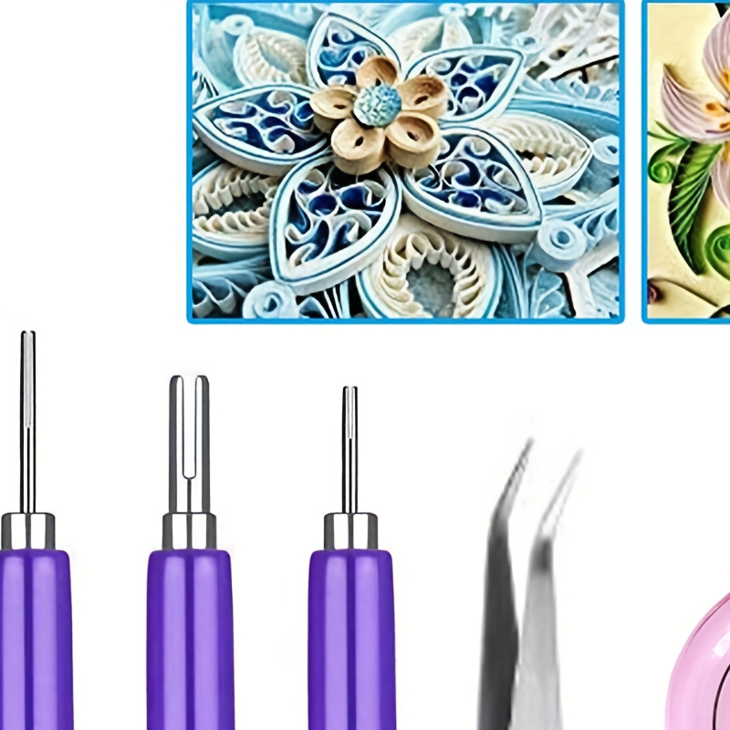 

7pcs Quilling Tool Set - Multifunctional Slotted Pen For Diy Crafts, Assorted , For Card Making & Art Projects