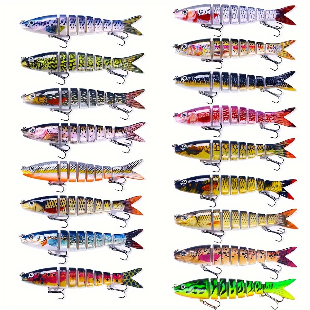 

17pcs Fishing Lures Jointed Crankbait Swimbait Hard Artificial For Fishing Tackle Lure 5.27in/13.4cm 18g, Best For Christmas, Thanksgiving