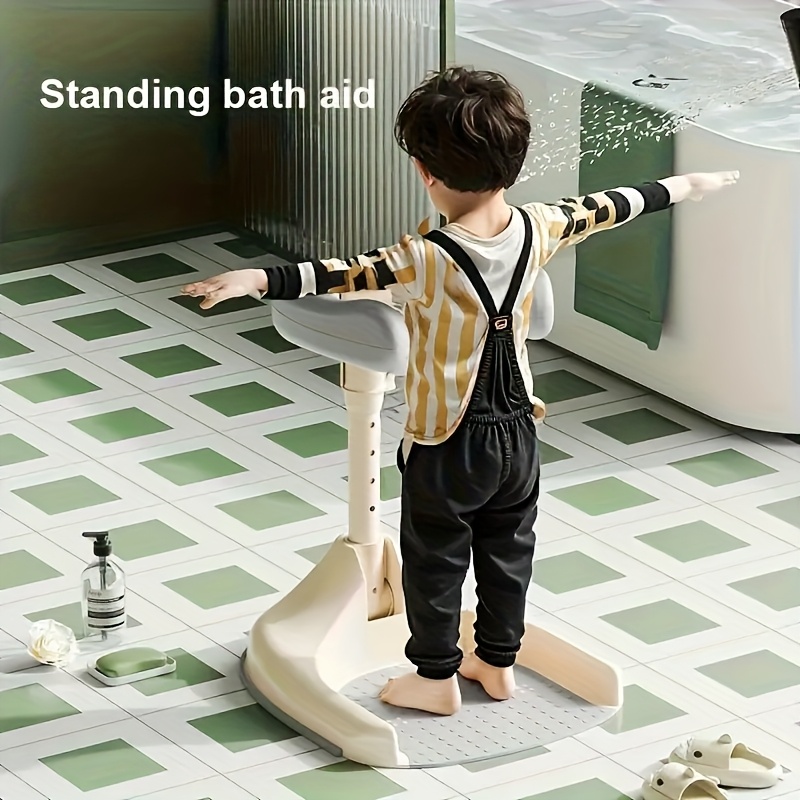 Foldable Bath Stand With Non-Slip Handles | Suitable For Bathroom, Available In Mixed Colors, Made Of Plastic