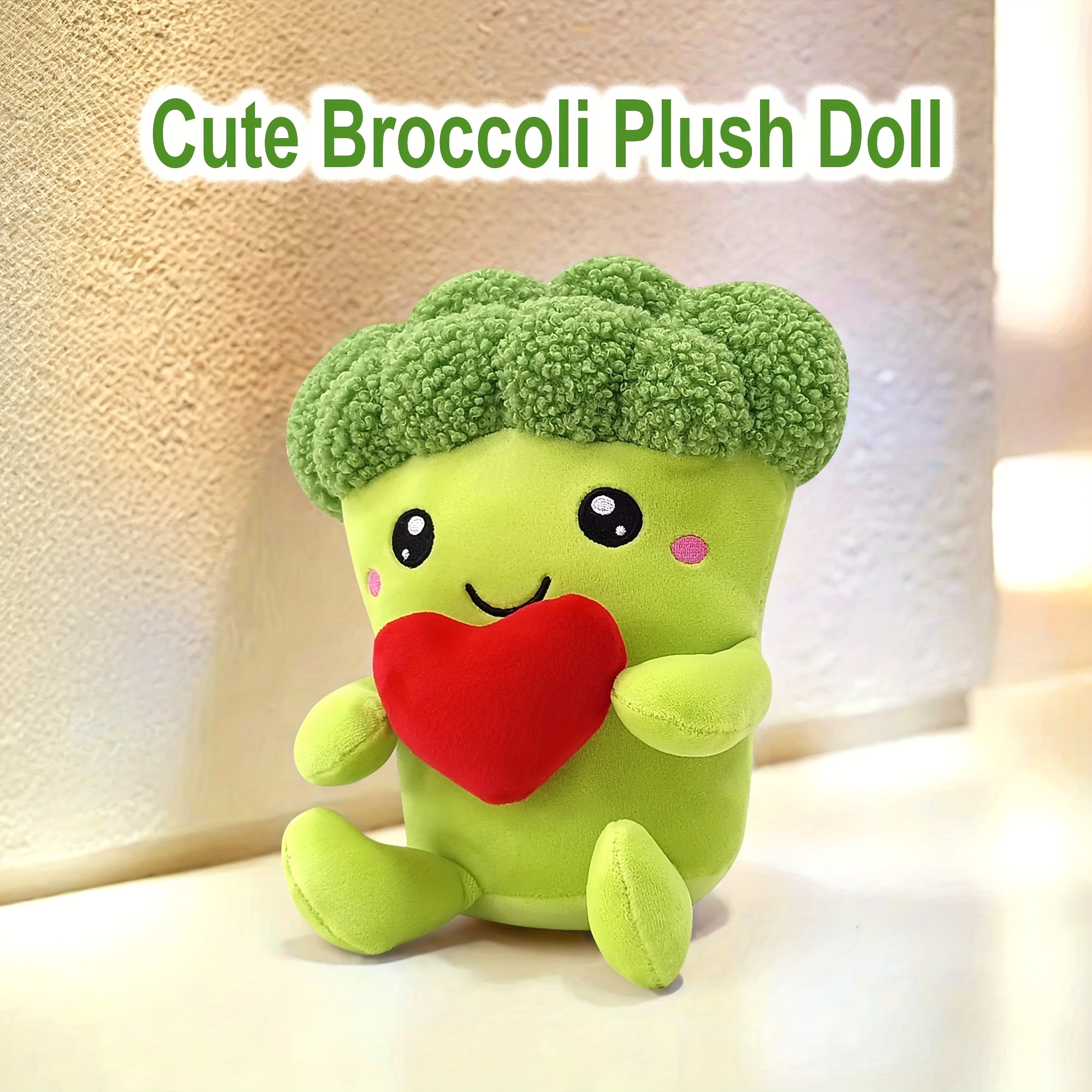TEMU A Broccoli Plush Toy, Soft And Flexible, Love Broccoli, Valentine's Day Gifts, Party Favors, , Graduation, Easter Gifts, Local Warehouse