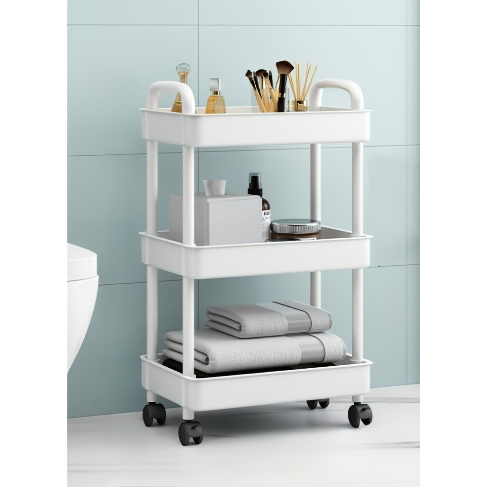 TEMU & Shelf: , Freestanding Rack With Wheels For Easy Organizing In Bedroom, Living Room, : Kitchen, Utility Racks