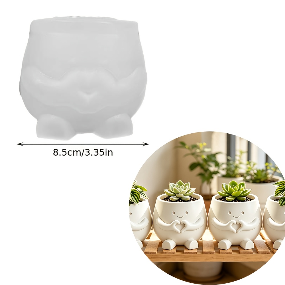 TEMU Moule en réutilisable XL pour résine époxy, plâtre, savon et pâte à modeler - Grands moules de cœur avec visage et irrégulières avec découpes