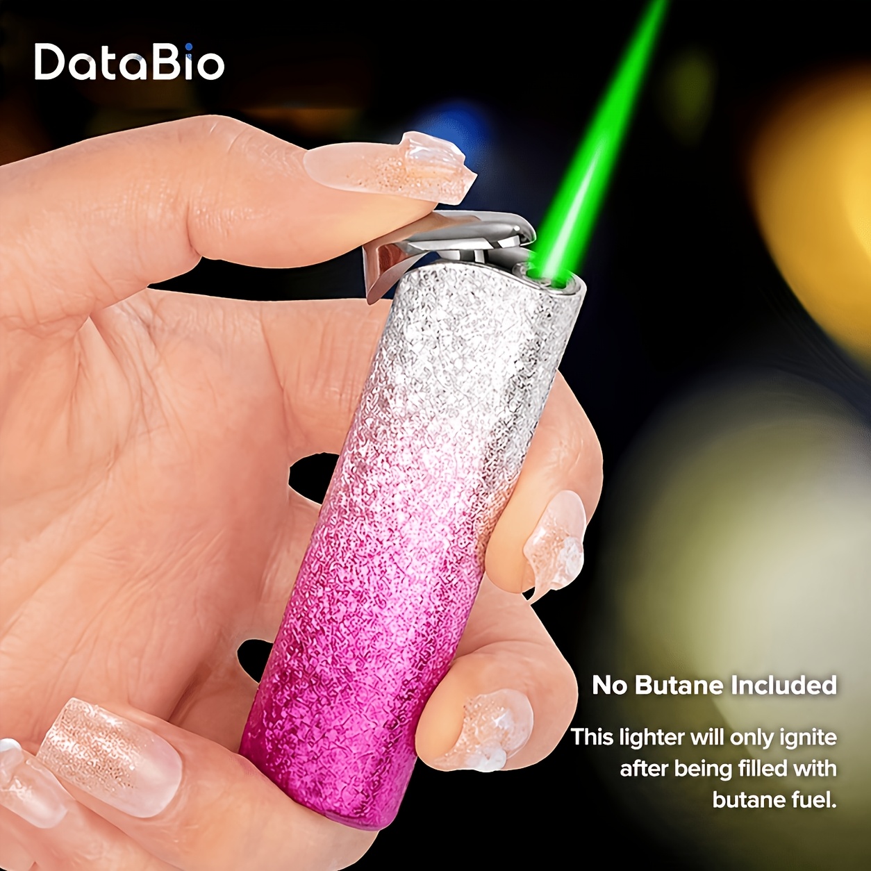 TEMU Mini Créatif ( Butane) - Cool, Coupe-Vent, Cadeau de Fête Parfait pour Hommes et Femmes, Rechargeable en Butane, Idéal pour Bougies, Barbecue,